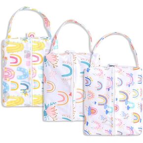 Lmbabter Baby Diaper Wet Dry Bag - 3PCS Diaper Organizer Bag Nappy Pouch Water- resistan Diaper Pod for Baby Diaper Bag,Gym Bag，Travel Bag (Red) in Saudi Arabia