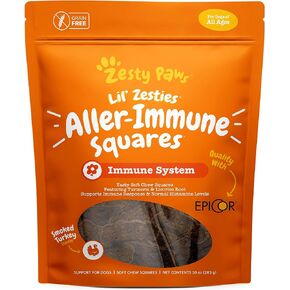 مضغ ناعم بنكهة زيستي باوز - مسبب للحساسية للكلاب مع جذر عرق السوس والكركم ومكملات ألياف EpiCor الفاخرة للكلاب لدعم حساسية حبوب اللقاح الموسمية وتعزيز جهاز المناعة للحيوانات الأليفة، 10 أونصة in Kuwait
