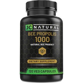 دنج النحل المركز 1000 ملجم مكمل غذائي لجهاز المناعة، مباشرة من الطبيعة، غير معدل وراثيًا - 120 كبسولة نباتية من جي سي ناتشورال in Kuwait