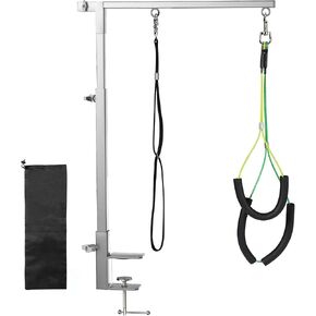 Pawaboo Pet Grooming Arm with Clamp, Dog-Grooming-Arm Dog Grooming Stand and Free Two No Sit Haunch Holder with Grooming Loop, Foldable Dog Grooming Arm for Small Large Pet (Table not Included in Kuwait