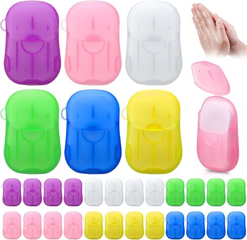 30 عبوة (1500 ورقة) من أوراق الصابون الورقية المحمولة لغسل اليدين، أوراق صابون للسفر للاستعمال مرة واحدة للسفر في الهواء الطلق والتخييم والمشي لمسافات طويلة in Kuwait