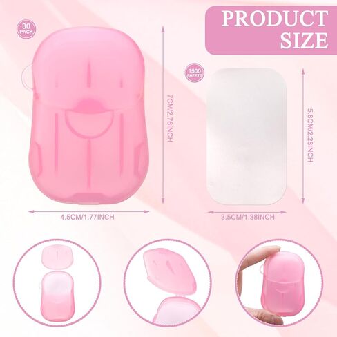 30 عبوة (1500 ورقة) من أوراق الصابون الورقية المحمولة لغسل اليدين، أوراق صابون للسفر للاستعمال مرة واحدة للسفر في الهواء الطلق والتخييم والمشي لمسافات طويلة in Kuwait