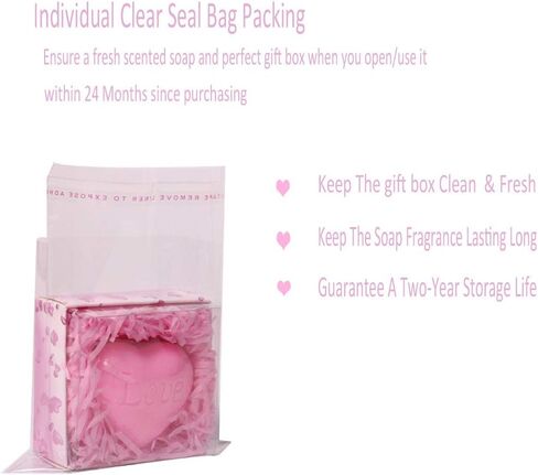 AIXIANG 12 Boxes Sweet Pink Heart Soaps Handmade Scented Soap Guests Keepsake Gift for Bridal Shower Return Gifts Wedding Gifts Baby Shower Favors, Parties, Thanksgiving Gifts ,Hand Washing in Kuwait