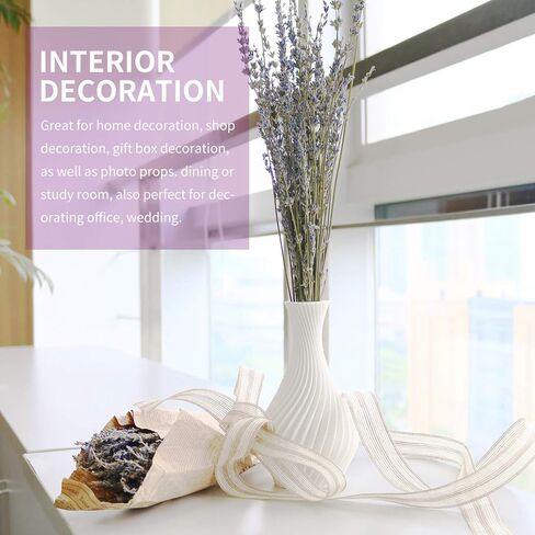 MIHUAGE حزم زهور اللافندر المجففة الحقيقية 100٪ ديكور زهور جافة طبيعية لديكورات المنزل 2 حزم حزمة 300+ ينبع 17 "(أرجواني) in Kuwait