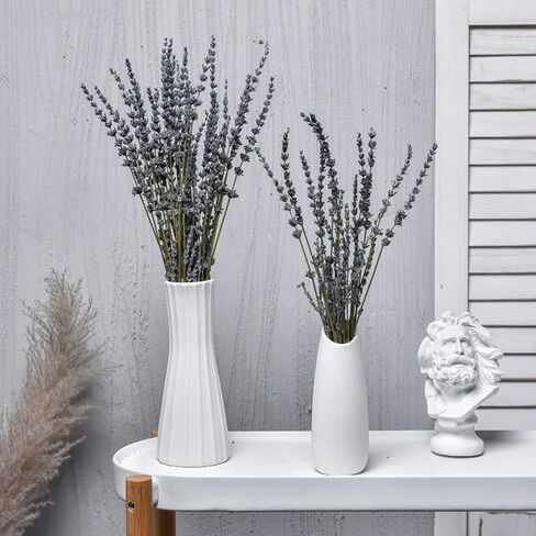 MIHUAGE حزم زهور اللافندر المجففة الحقيقية 100٪ ديكور زهور جافة طبيعية لديكورات المنزل 2 حزم حزمة 300+ ينبع 17 "(أرجواني) in Kuwait