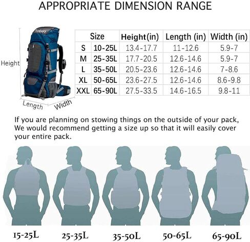 Frelaxy Hi-Visibility Backpack Rain Cover with Reflective Strip 100% Waterproof Ultralight Backpack Cover, Storage Pouch, Anti-Slip Cross Buckle Strap, for Hiking, Camping, Biking, Outdoor, Traveling in Saudi Arabia