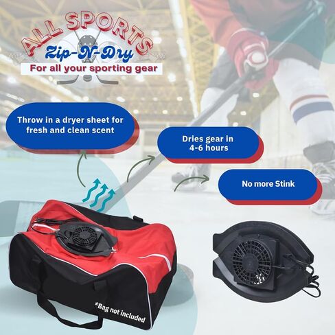 Zip N Dry Hockey Bag Equipment Dryer Zip in Plug in and Dry in Saudi Arabia