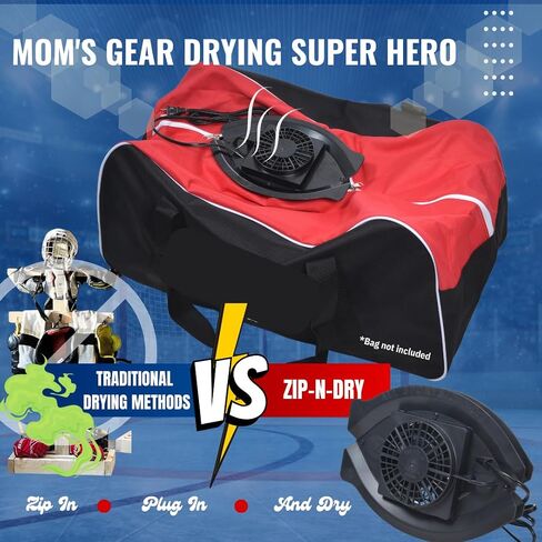 Zip N Dry Hockey Bag Equipment Dryer Zip in Plug in and Dry in Saudi Arabia