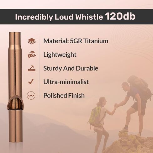 TiWhistle - Titanium Emergency Whistle (Polished) in Kuwait