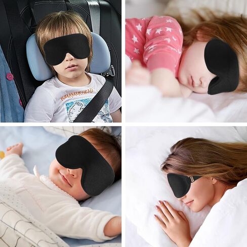 قناع عين النوم قناع تبريد مريح مقعر ثلاثي الأبعاد مع 5 أزواج من سدادات الأذن غطاء ظلال النوم للعين كتل الضوء تقلل العيون المنتفخة in Kuwait