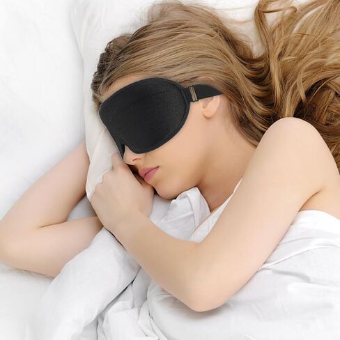 قناع عين النوم قناع تبريد مريح مقعر ثلاثي الأبعاد مع 5 أزواج من سدادات الأذن غطاء ظلال النوم للعين كتل الضوء تقلل العيون المنتفخة in Kuwait