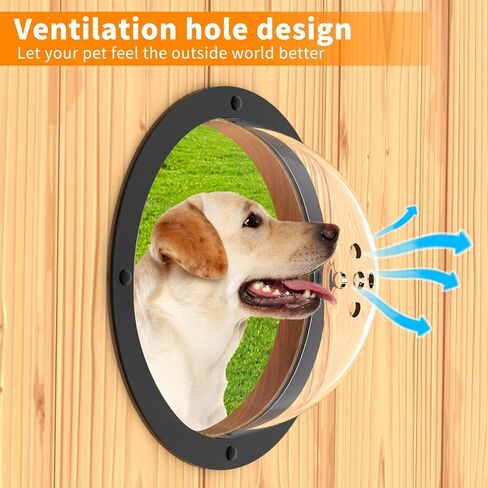 نافذة سياج للكلاب من فيميلي مع فتحات هوائية، نافذة شفافة بتصميم فقاعات من الاكريليك لنافذة لعب الكلاب ونافذة امان لسياج الكلاب من الداخل بعمق 4.3 انش و4.5 انش in Kuwait