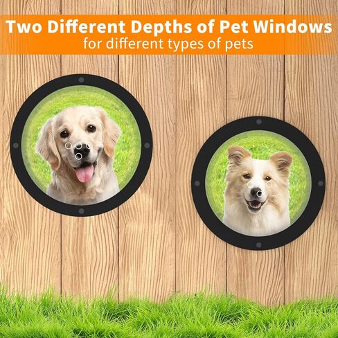 نافذة سياج للكلاب من فيميلي مع فتحات هوائية، نافذة شفافة بتصميم فقاعات من الاكريليك لنافذة لعب الكلاب ونافذة امان لسياج الكلاب من الداخل بعمق 4.3 انش و4.5 انش in Kuwait