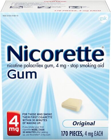 Nicorette Nicotine Gum to Help Stop Smoking, 4 mg, Original Stop Smoking Aid - 170 Count in Kuwait