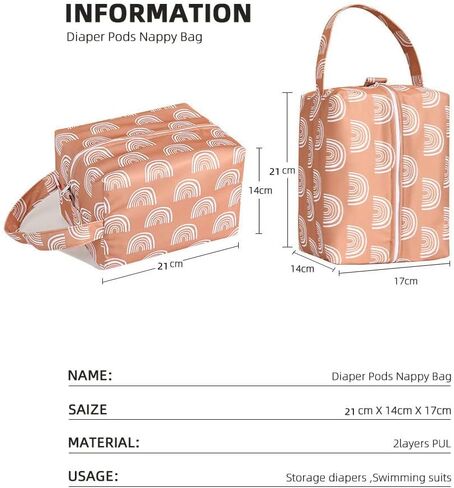Lmbabter Baby Diaper Wet Dry Bag - 3PCS Diaper Organizer Bag Nappy Pouch Water- resistan Diaper Pod for Baby Diaper Bag,Gym Bag，Travel Bag (Red) in Saudi Arabia