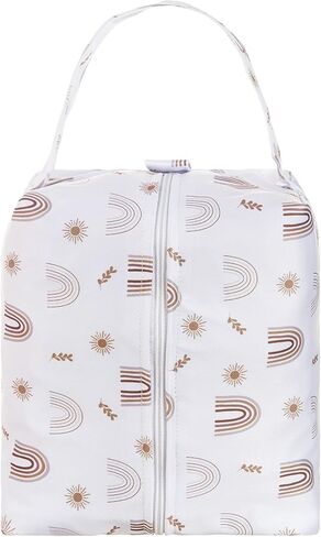 حقيبة Lmbabter لحفاضات الأطفال الرطبة والجافة - 3 قطع حقيبة تنظيم الحفاضات وحقيبة حفاضات مقاومة للماء لحقيبة حفاضات الأطفال، وحقيبة صالة الألعاب الرياضية، وحقيبة سفر (أحمر) in Kuwait