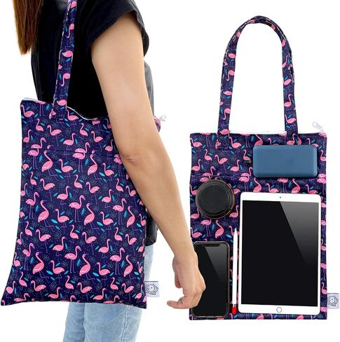 2pcs Wet Dry Bag Waterproof Tote Reusable Wet Clothes Baby Diapers Stroller Swimsuit Travel Small Larger Electronics Toiletries Pouch Cute Dogs in Saudi Arabia