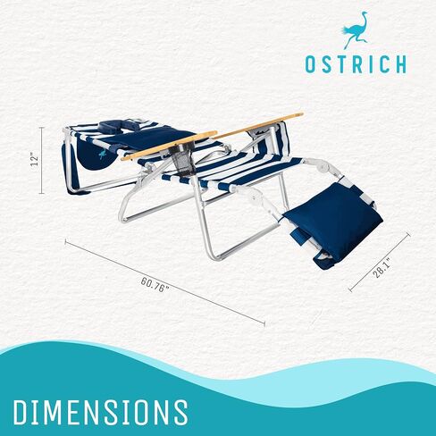 كرسي صالة Ostrich The Deluxe 3N1 خفيف الوزن للاستلقاء على الشاطئ in Kuwait
