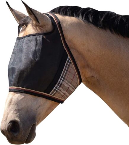 قناع كينسينغتون UViator CatchMask Horse Fly مع قناع حماية العين من الأشعة فوق البنفسجية على شكل شبكة للحصان - كبير، أسود فاخر in Kuwait