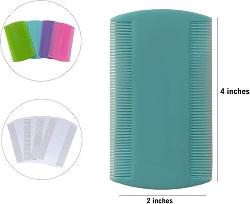 8 Pieces Hair Nit Combs Remove Hair Nits Fine Tooth Multi Color Double Sided Head Nit Combs For Pets Adults Kids in Kuwait