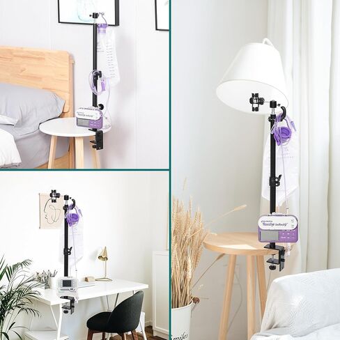 Fewener Feeding Tube Stand, Hands-Free Feeding Tube Holder Enteral Feeding Telescopic Pole, Feeding Pump Rack for Gravity Syringes Feeding Pump Feeding or Infusions in Kuwait