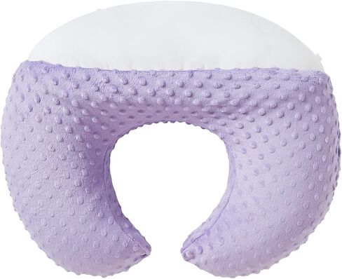 Dots Nursing Pillow Cover, Plush Breastfeeding Pillow Case | Slipcover Fits Nursing Pillow, Breathable Super Soft Snug Positioners for Baby Boy Baby Girl (Light Pink) in Saudi Arabia