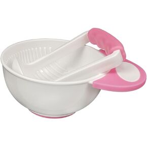ibasenice 1 Set Blue Food Masher Bowl - Manual Hand Squeezer Juicer Grinding Bowl Fruit Grater
