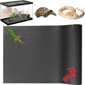 سجادة KABASI للزواحف الركيزة Terrarium، ملحقات خزان التنين الملتحي، سجادة الزواحف غير لاصقة لأرضيات الزواحف للفهد أبو بريص، الأفعى، السحلية، السلحفاة، 17.7 × 78.7 بوصة