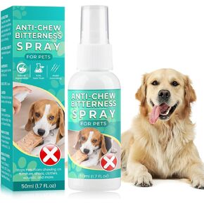 Bitter Apple Spray for Dogs to Stop Chewing, No Chew Spray for Dogs, Pet Corrector Spray, Effective Anti Scratch Furniture Protector, Alcohol Free/Non-Toxic & No Smell - Indoor & Outdoor Safe 50ML in Kuwait