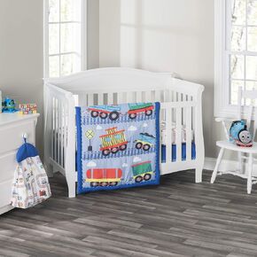 EVERYDAY KIDS 4 Piece Girls Crib Bedding Set - Owls - Soft 100% Cotton Percale - Includes Quilt, Fitted Sheet, Dust Ruffle and Diaper Stacker - Nursery Bedding Set - Baby Crib Bedding Set in Kuwait