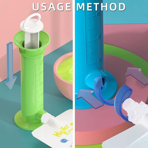 حشو هريس الفاكهة، ماكينة صنع طعام محمولة لضغط الفاكهة وعصير الفاكهة مع 9 قطع أكياس ملونة نقية قابلة لإعادة الاستخدام للأطفال (وردي) in Kuwait