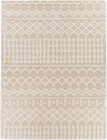 سجادة منطقة Shag المغربية الفنية من Weavers Hapsburg، مقاس 5'3 بوصة × 7'3 بوصة، بيج in Kuwait