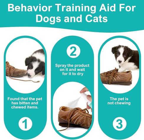 Bitter Apple Spray for Dogs to Stop Chewing, No Chew Spray for Dogs, Pet Corrector Spray, Effective Anti Scratch Furniture Protector, Alcohol Free/Non-Toxic & No Smell - Indoor & Outdoor Safe 50ML in Kuwait