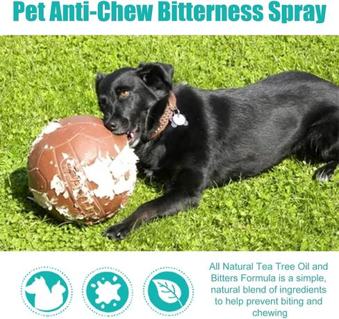 Bitter Apple Spray for Dogs to Stop Chewing, No Chew Spray for Dogs, Pet Corrector Spray, Effective Anti Scratch Furniture Protector, Alcohol Free/Non-Toxic & No Smell - Indoor & Outdoor Safe 50ML in Kuwait