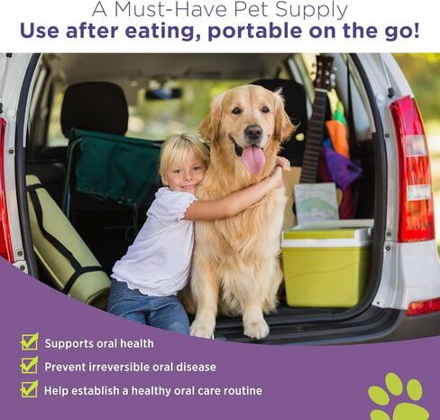 هيك العريس! رذاذ العناية بالفم للكلاب والقطط، رذاذ مضاد للالتهابات للعناية بالنفس، علاج التهاب اللثة للكلاب، مكافحة رائحة الفم الكريهة الناجمة عن البلاك واحمرار اللثة، مجموعة تنظيف أسنان الكلاب، 5.1 أونصة سائلة in Kuwait