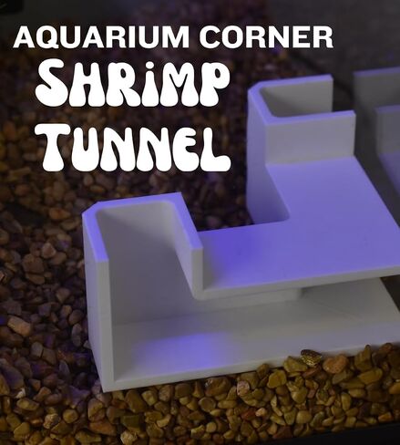 Chatelet Aquarium Underground Tunnel | Fish & Shrimp Hideout for Aquariums | Unique Underground Viewing Tunnel | Made in USA (Corner Tunnel, Black) in Kuwait