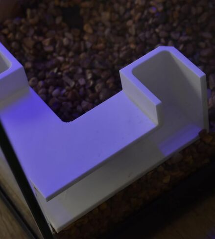 Chatelet Aquarium Underground Tunnel | Fish & Shrimp Hideout for Aquariums | Unique Underground Viewing Tunnel | Made in USA (Corner Tunnel, Black) in Kuwait