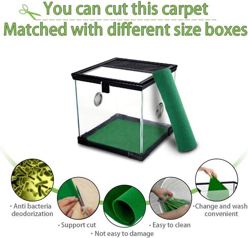 Hamiledyi Reptile Carpet,Terrarium Liner,Lizard Cage Liner,Tortoises Heat Mat,Chameleon Bedding,Iguana Substrate,Reptile Mat for Bearded Dragon,Turtles,Snake by BLSMU (39.4" x 19.7") in Saudi Arabia