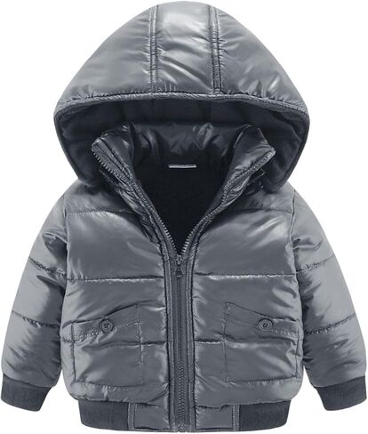 Mud Kingdom Little Boys Hooded Coat Warm Winter Outerwear Full Zipper in Saudi Arabia