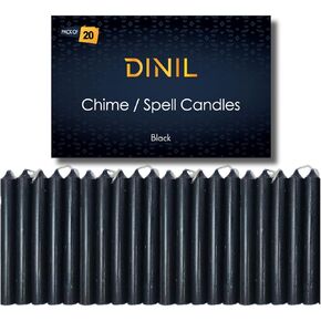 Dinil – 20 Assorted Color Spell/Chime Candles – Premium Mini Taper Candles for Rituals, Prayer, Birthdays, Meditation, Altar, Spells, Chime Candles - 4 Inch Tall (Multi-Colored) in Saudi Arabia