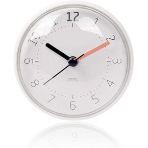 ساعة mooas Macaron المقاومة للماء، ساعة الحمام، ساعة الدش، ساعة الحائط، بطارية صامتة غير موقوتة، ساعة حمام بالشفط، ساعة دش صغيرة (عاجي) in Kuwait