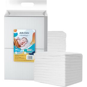 JUS COOL Baby Disposable Changing Pads, 18"x 24"(100 Count) Underpads Portable Diaper Changing Pads, Soft Bed Pads Ultra Absorbent and Waterproof in Kuwait