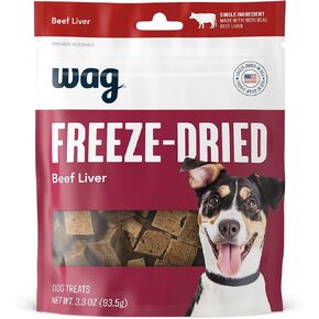 Amazon Brand - Wag Freeze-Dried Raw Single Ingredient Dog Treats Chicken Breast 3 Ounce (Pack of 1)