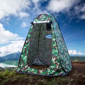 OULLYY 1-2 Person Portable Pop Up Shower Privacy Shelter Tents with 3 Windows, Waterproof UV Protection Picnic Camping Fishing Shelter Tent, Outdoor Dressing Room Beach Isolation Sun Shelter (Green)