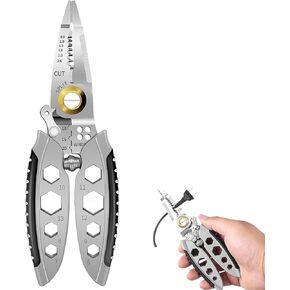 Multi-Purpose Professional Wire Stripping Tool,2024 Upgrade Heavy Duty Multi-Purpose Electrical Wire Stripping Tool,Stripping,Cutting and Crimping (7-Inch) in Kuwait
