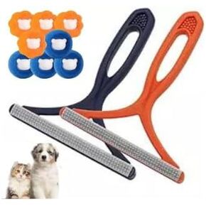 GoMine By SimplyConveen Pet Hair Remover for Couch, Special Multi Fabric Edge and Carpet Scraper, Pet Carpet Cleaner, Pet Hair Removal Tool, Pet Towers and Rugs Includes 8 Laundry Fuss Balls in Saudi Arabia