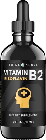قطرات سائلة من فيتامين ب2 ريبوفلافين من ثينك أبوف - مكمل فيتامين ب2 - 2 أونصة 60 مل - للرجال والنساء in Kuwait