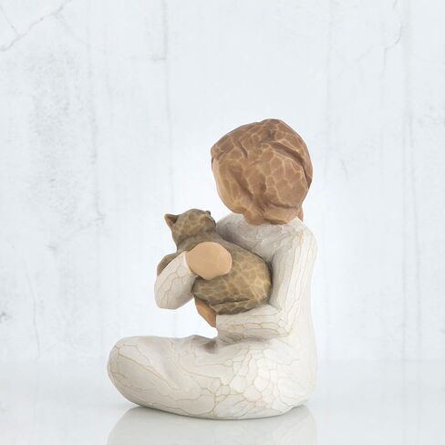 Willow Tree Kindness (Girl), Above All, Kindness, Expresses Relationship with A Much-Loved Pet, A Gift to Celebrate an Adoption, for Animal Lovers and Cat Owners, Sculpted Hand-Painted Figure in Saudi Arabia