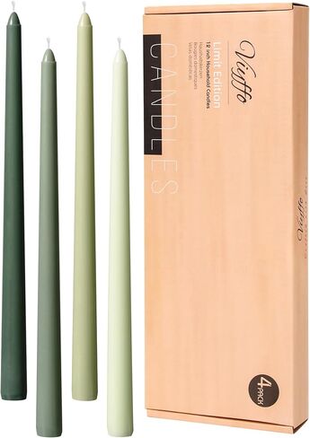 Viyffo 20 Pack Taper Chime Candles, 4 Inch Mini Unscented Dripless Candles, 1.5 Hour Burn Time, 10 Colors for Rituals, Meditation, Prayer, Wicca & Pagan Spells, Home Décor in Saudi Arabia