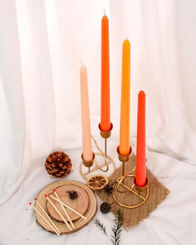Viyffo 20 Pack Taper Chime Candles, 4 Inch Mini Unscented Dripless Candles, 1.5 Hour Burn Time, 10 Colors for Rituals, Meditation, Prayer, Wicca & Pagan Spells, Home Décor in Saudi Arabia